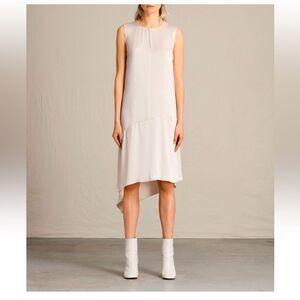 ALLSAINTS Womens Elie Dress Eggshell Pink Size 6